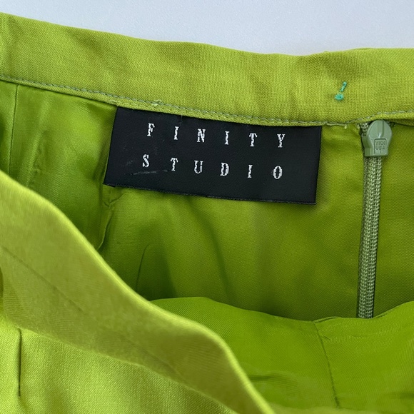 Vintage Finity studio high waist lime green pants - Picture 6 of 8